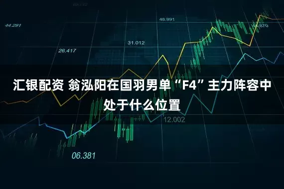 汇银配资 翁泓阳在国羽男单“F4”主力阵容中处于什么位置